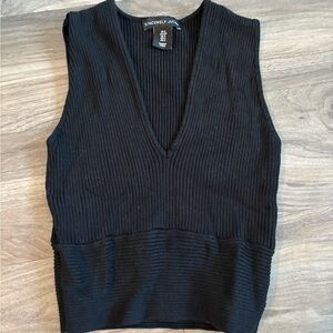 Sincerely Jules Black Ribbed Knit Top